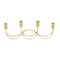 CosmoLiving by Cosmopolitan Gold Metal Contemporary Candelabra, 5" x 15" x 3"